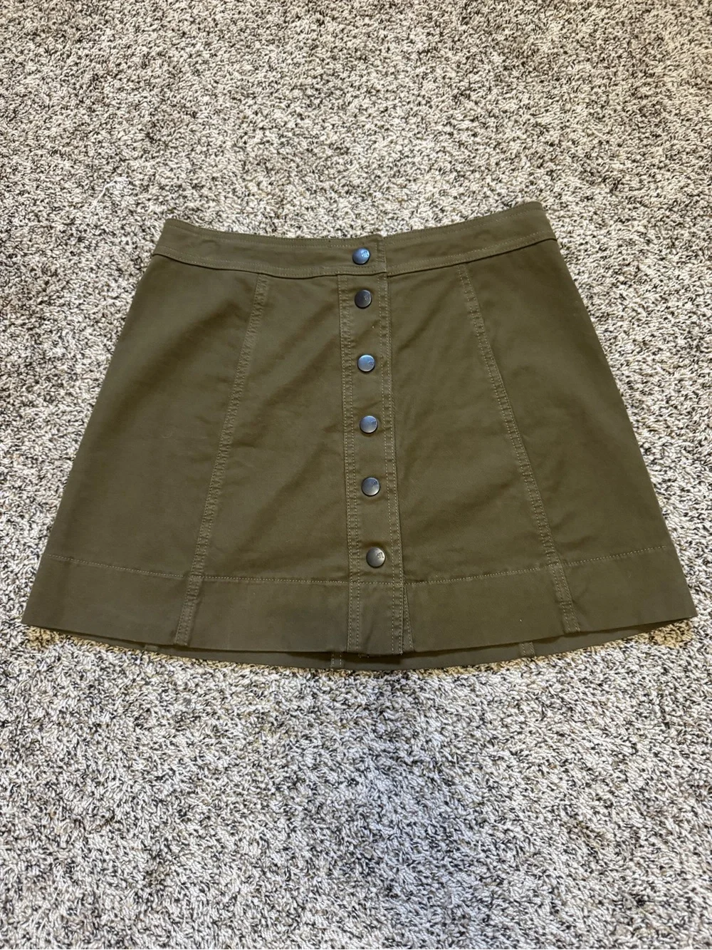 Madewell Metropolis Snap Mini A-Line Skirt